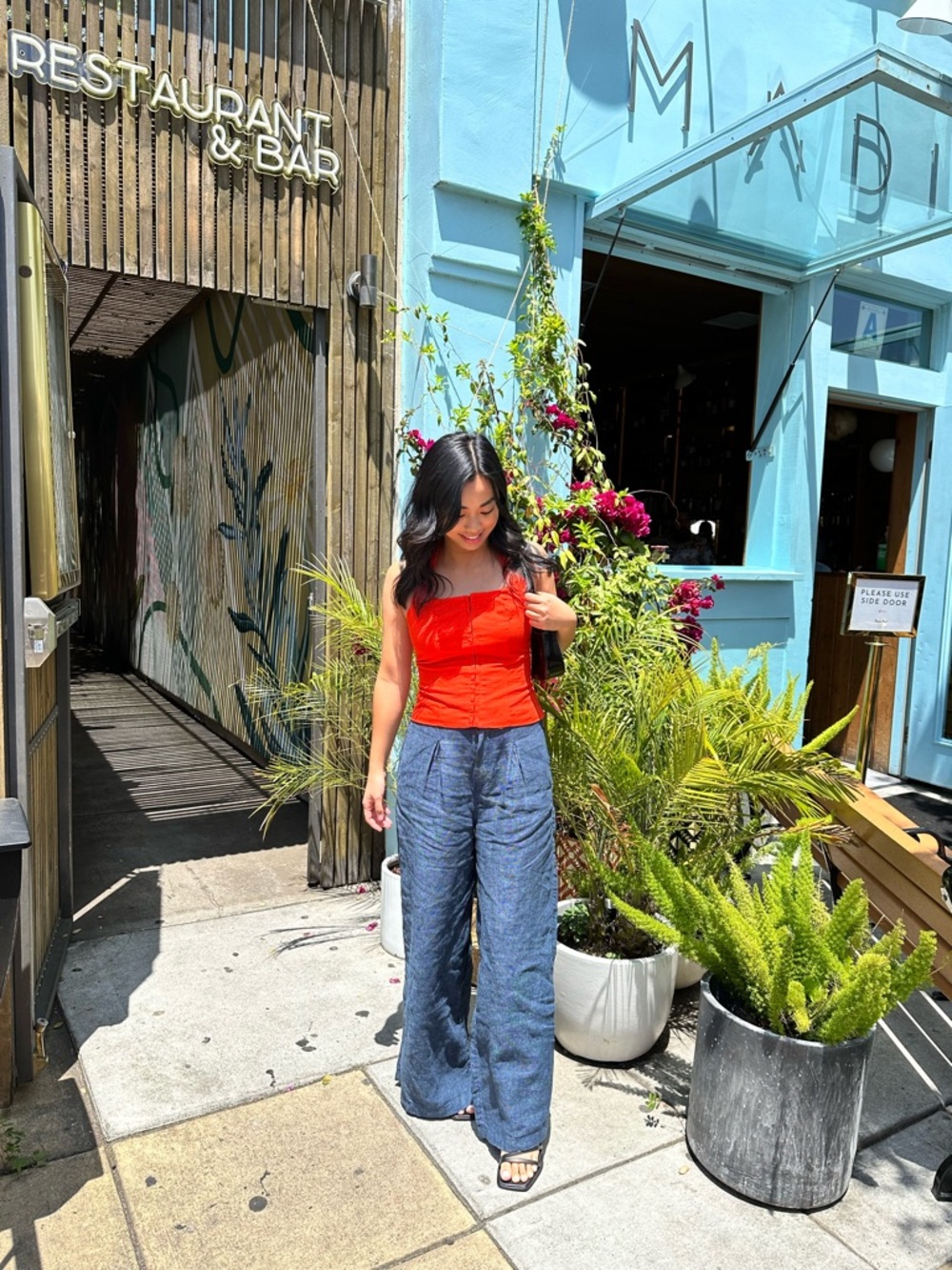 Wide leg Blue jeans